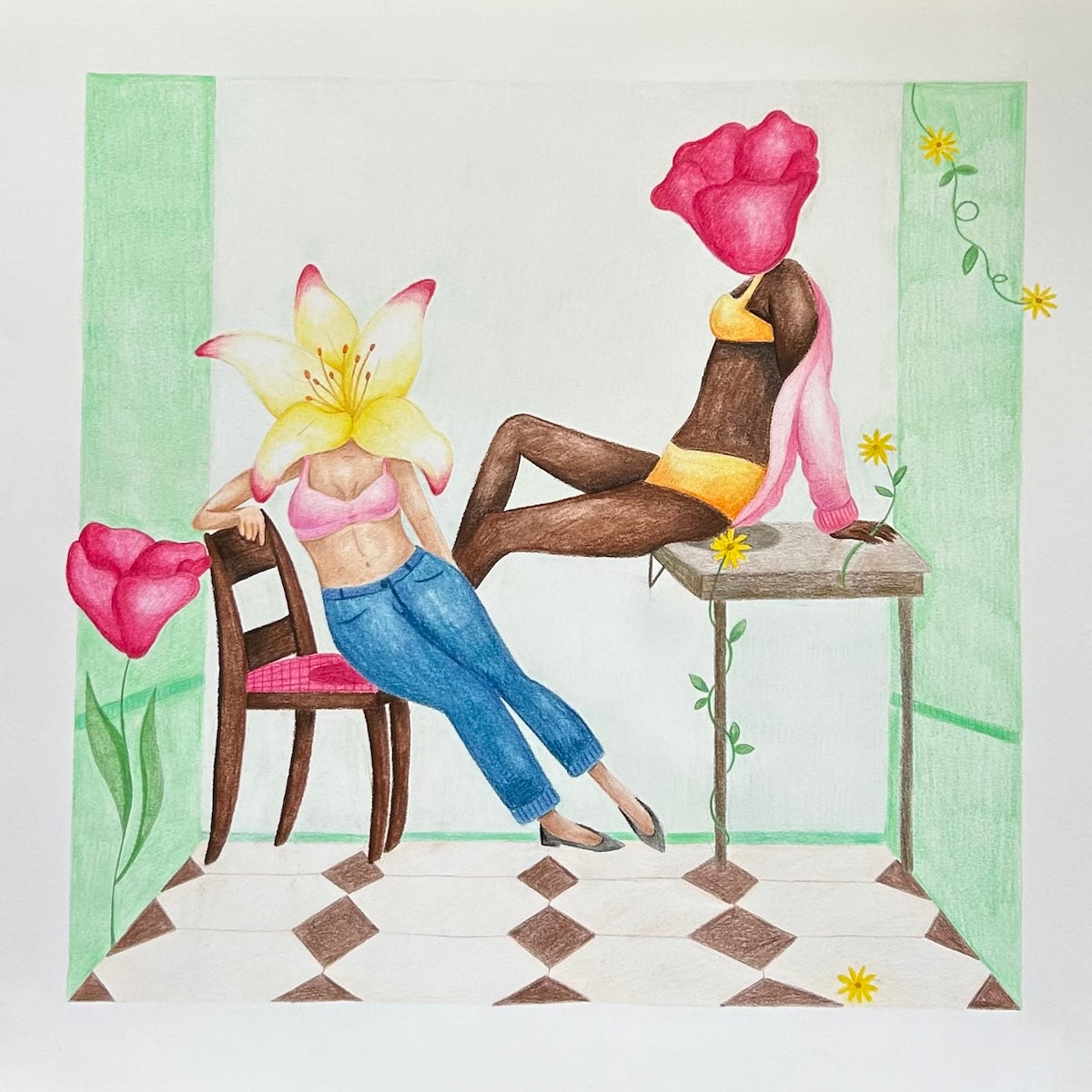 Les repro aux crayons de couleurs